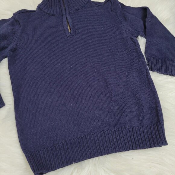 The Childrens Place | Navy Blue Quarter Zip Pullover Knit Sweater Top 4T New - Picture 7 of 9